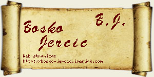 Boško Jerčić vizit kartica